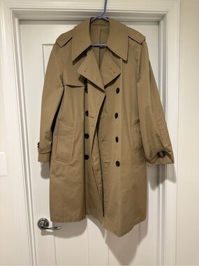 London Fog Men's Tan Double-Breasted Trench Coat